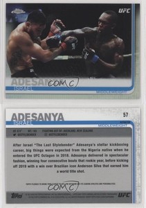 2019 Topps Chrome UFC Refractor Israel Adesanya #57