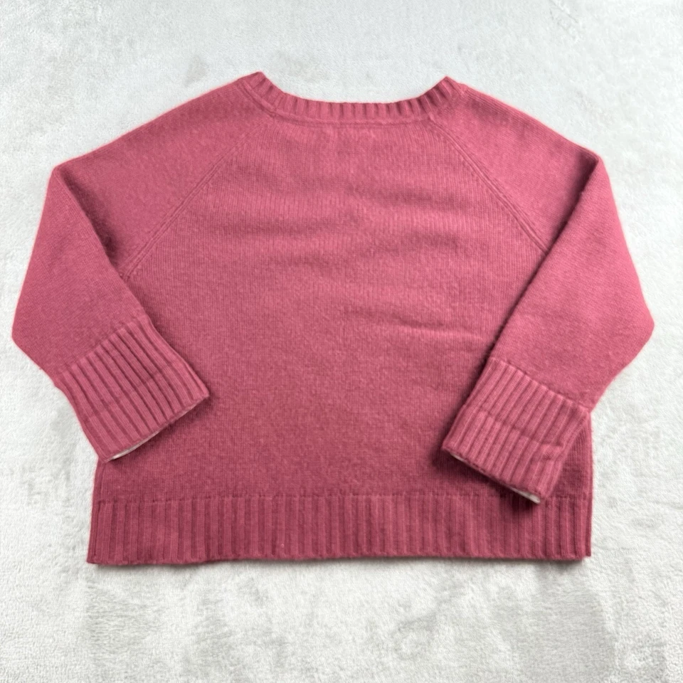 Suéter Burberry Brit Feminino Médio Malha Borgonha 100% Cashmere Cropped Boxy - Imagem 2 de 4