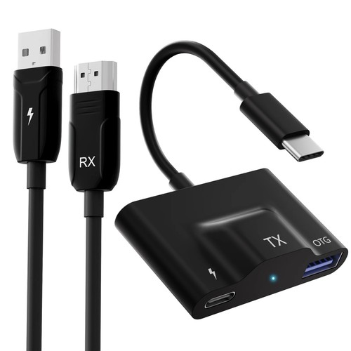 Wireless USB C to HDMI transmitter and receiver Adapter/Wireless display adapter - 第 1/6 張圖片