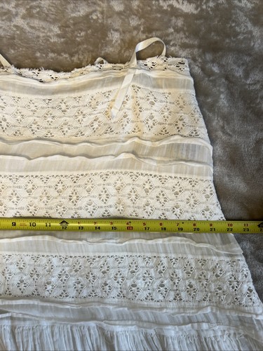 Free People Shailee Slip Tank Dress Size Large NWT Ivory Adj Straps Flowy Boho - Picture 14 of 15