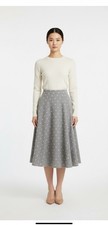 Maeve by Anthropologie Ankle-Length Midi Skirt Gray/dots Women's Size Medium