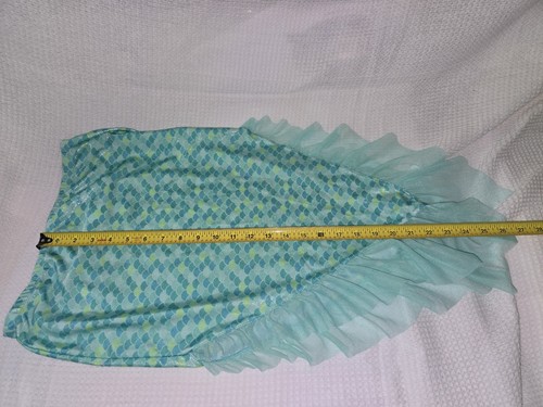Wonder Nation Mermaid Blue and Green Patterned Skirt Ruffle Hem Girls' 10/12 - Picture 7 of 12