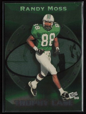 1998 Press Pass #TC4 Randy Moss Trophy Case Marshall Thundering Herd VG