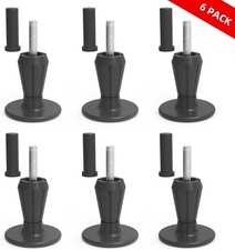 6Pcs Steel Stem Plastic Bed Frame Feet,Sturdy Bed Frame Legs for Replace