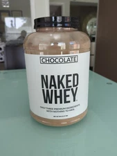 Naked Nutrition Chocolate Whey Protein Powder - 5LB - GRASS FED - Non GMO NEW