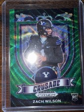 2021 Panini Prizm Draft Picks - Crusade Zach Wilson #168 Green Wave Prizm (RC)