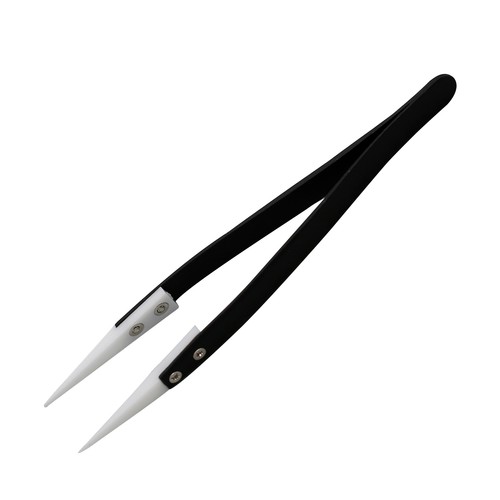 Anti-Static Ceramic Tweezers ESD Heat Resistant Insulated Pointed Tip Pliers - Picture 4 of 11