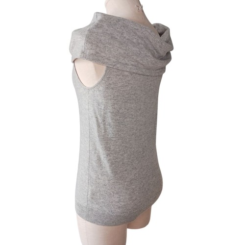 Maglione Saks Fifth Avenue Off The Shoulder Misto Lana Cashmere Maglia Grigio Tg Sm - Foto 3 di 11