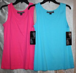 Womens-Size-M-Solid-Sleeveless-Fitted-Knit-Tank-Top-Round-Neck-Line-NEW-NWT