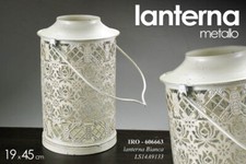 LANTERNA PORTACANDELA TEA LIGHT CASA GIARDINO EVENTI METALLO ANTICATO 45*19 cm