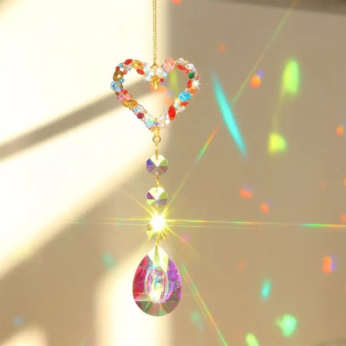 Multicolor Boho Crystal Sun Catcher Collection Butterfly Star Heart Sunflower - Picture 6 of 18