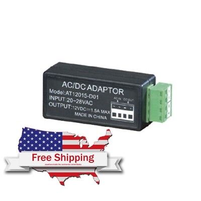 CCTV Camera Power Converter 24V AC to 12V DC 1500mA Max