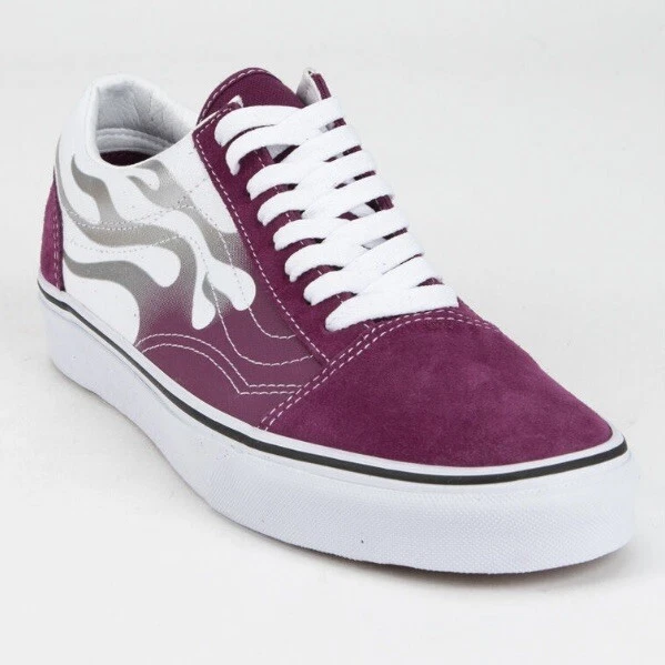 Van toepassing zijn George Eliot Vaderlijk NEW VANS OLD SKOOL PURPLE FLAME WHITE UNISEX MENS 6.5 WOMENS 8.0  VN0A4U3BXEZ | eBay