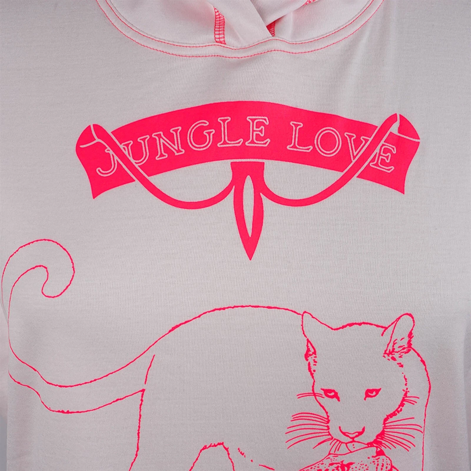 HERMÈS T shirt Hermes con cappuccio Jungle Love porcellana rosa 40 8