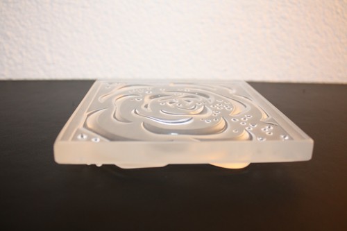 LALIQUE ROSES DECORATIVE PANEL PANNEAU CLEAR CRYSTAL MEDIUM SIZE GLASPANEELE - Bild 6 von 12