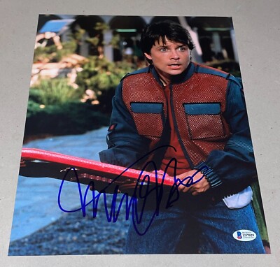 Back to the future マイケルJフォックス　サイン入りポスター Michael J. Fox Autographed Back to the Future Movie Poster