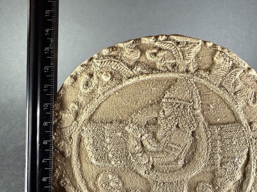 DETAILED ANCIENT NEAR EASTERN STONE CARVED ASSYYRIAN TABLET DEPICTING RULER - Foto 9 di 10
