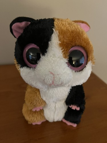 Ty Beanie Boo NIBBLES Guinea Pig Pink Eyes 6” Retired 2011 Plush Stuffed Animal - Picture 2 of 8