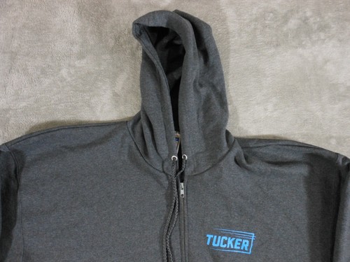 Hanes Hoodie Men's XL Long Sleeve Gray Full Zipper Graphic Print - Picture 2 of 9