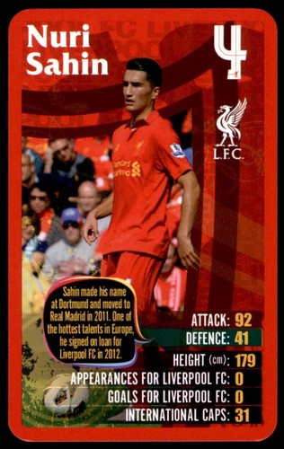 Top Trumps Liverpool (2012-2013) 4 Nuri Sahin Nr. 4