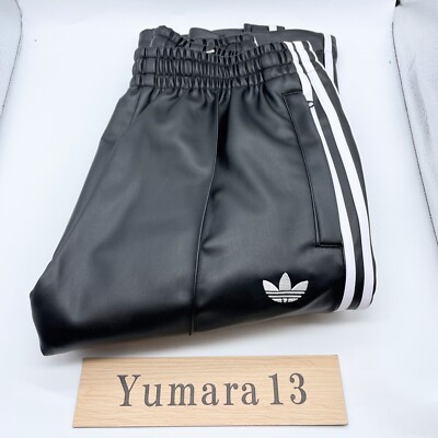 adidas x Jeremy Scott faux leather wide pant Black JY2015