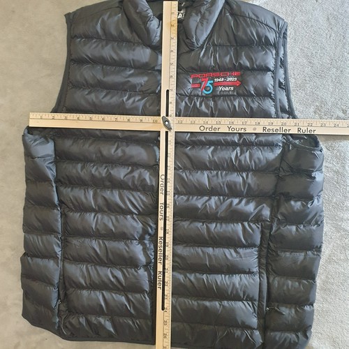 Porsche 75 Jahre 1948-2023 Herren Puffer Thermo Weste Schwarz Solid Full Zip Gr. XL - Bild 8 von 11