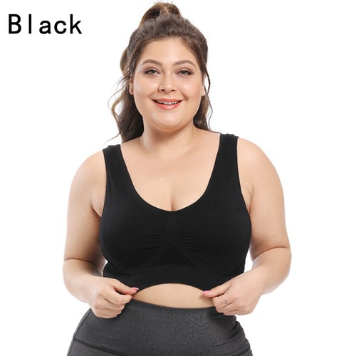Plus Size Women Shockproof Breathable Wireless Push Up Vest Bra Sports Underwear - Picture 37 of 66