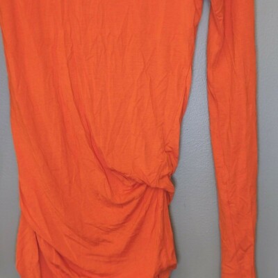 chinese dress ladies H&M Orange Shift Dress, Size 10, 3/4 Sleeve, Casual  Preworn