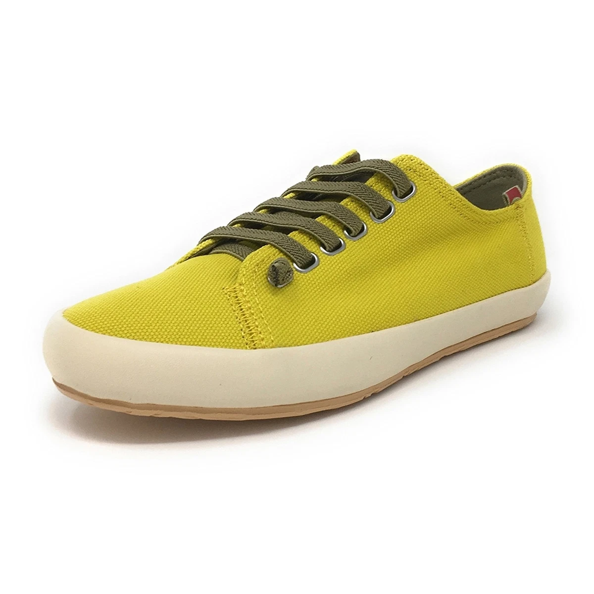 Afectar Prefacio invernadero Camper Shoes Womens Borne Flat Sneakers Yellow Canvas Shoes NEW | eBay