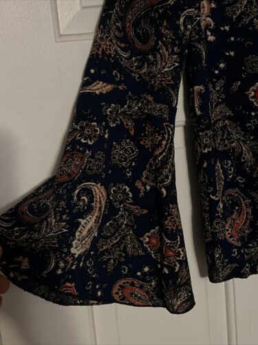 vintage adam levine top women Size Medium Paisley Kimono Sleeves - Picture 4 of 6