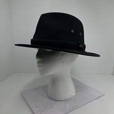 Scala Black Felt Men s Hat Fedora Air Holes