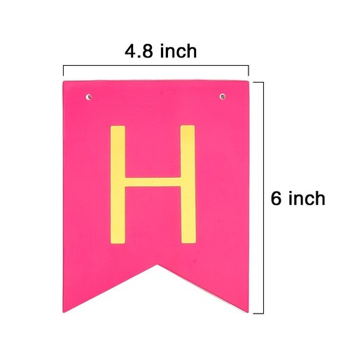 Colorful Happy Birthday Banner Flag Bunting Birthday Party Supplies - Picture 5 of 7