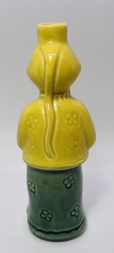 VTG Figural Sprinkle Plenty Chinese Man Sprinkler Bottle Ceramic Yellow Green - Picture 3 of 8
