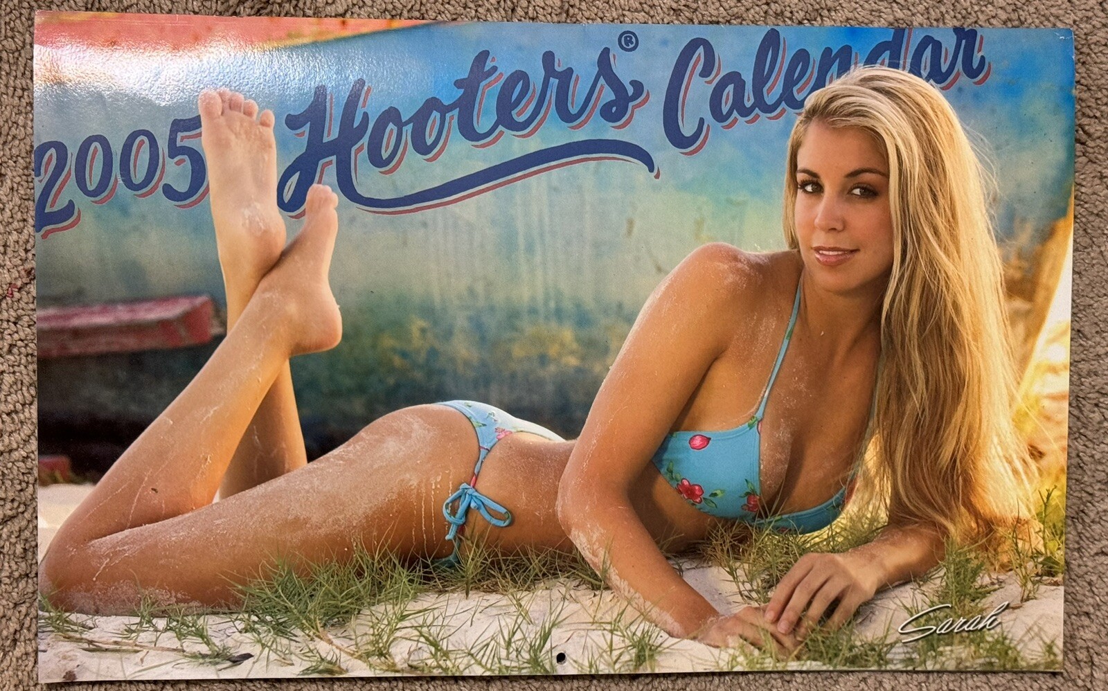 hooters-2005-swimsuit-vintage-autographed-signed-calendar-beautiful-models-rare-ebay