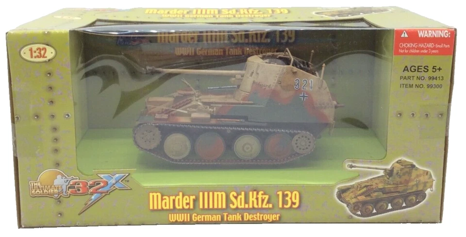 Juguetes del siglo XXI: MARDER IIIM SD.KFZ. 139 Destructor de Tanques Segunda Guerra Mundial Escala 1:32 - Nuevo en Caja Foto 3 de 4
