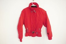 Vtg Tyrolia Women's Retro Red Puffer Belted Ski Outdoor Jacket/coat, Size 6/med