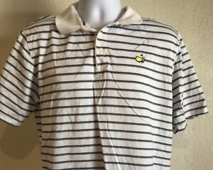 Clubhouse-Collection-Masters-Golf-Polo-Shirt-Large-White-Blue-Short-Sleeve