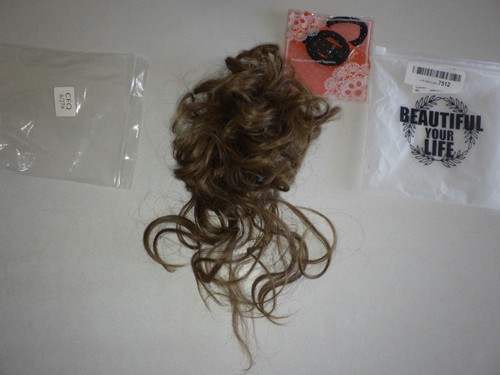 Earfodo Tousled Updo Messy Bun Hair Pieces for Women Hair Bun Extension Brown