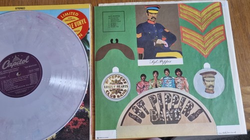 THE BEATLES - Sgt. Pepper Limited Edition Marble Vinyl LP Capitol Canadian Press - Picture 7 of 11