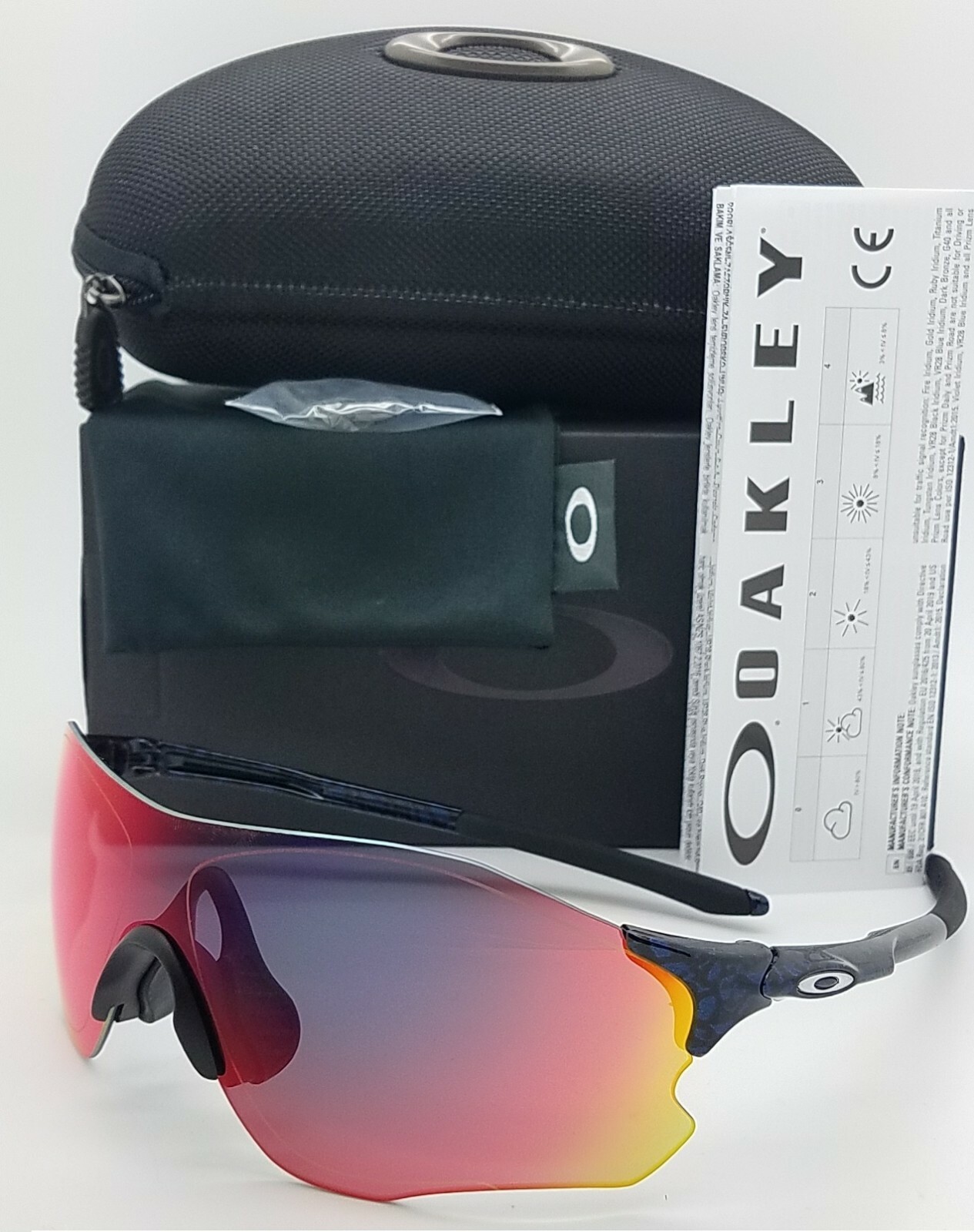 New Oakley Evzero Path Planet X Red Iridium 9313 02 Asian Fit Authentic 9313 Ebay
