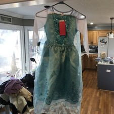 Princess Dress Elsa Costume Sequin Party Youth girls Size 5 New With Cape NWT