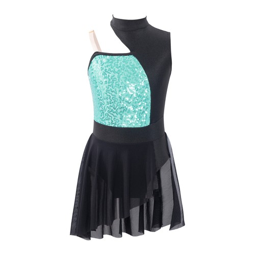Kids Girls Shiny Sequins Ballet Dance Dress Latin Jazz Leotard Performan Costume - Picture 57 of 87