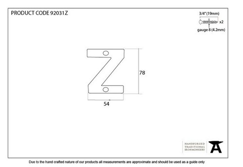 From The Anvil Door Metal Letters & Numbers Polished Nickel - Picture 53 of 73