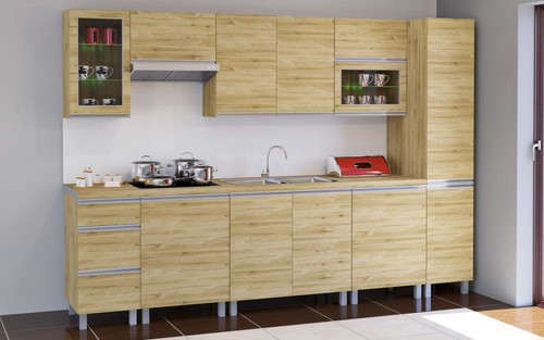 Hochschrank für Backofen / Mikrowelle Monia (KMOZPM) Holz: Dab Sonoma - Bild 3 von 3