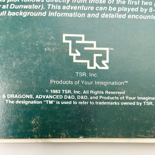 Vintage D&D Advanced Adventure Module U3 TSR 1983 The Final Enemy - Picture 4 of 4