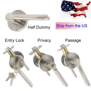 Details About Gobekor Satin Nickel Door Lever Lock Entrance Privacy Knob Passage Dummy Handle