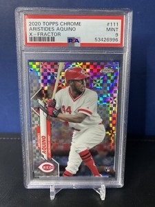 2020 Topps Chrome 111 Aristides Aquino RC Xfractor  PSA 9 MINT