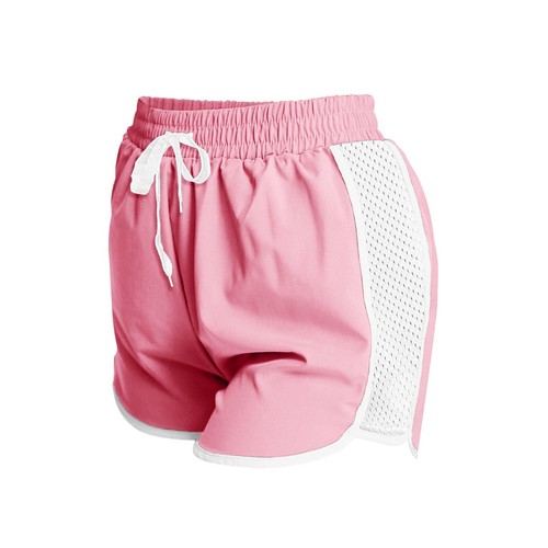 3-Piece Women's Active Flexible Workout Gym Chic Mesh Patchwork Detailing Shorts - Picture 10 of 14