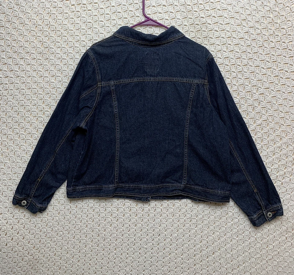 Avenue Jeans Chaqueta Mujer’s 18/20 Azul Oscuro Denim Manga Larga Jean Chaqueta Foto 4 de 4