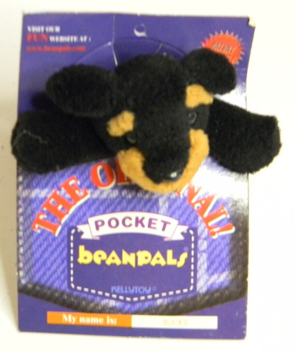 De colección Kellytoy The Original Pocket Beanpals Rocky juguete frijoles amigos Nuevo mini felpa - Imagen 2 de 4